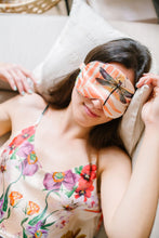 Load image into Gallery viewer, Luxury Silk eye mask with floral print designs