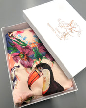 Load image into Gallery viewer, Botanical Silk Pillowcase in hand painted 'Eden' print, Oxford Pillowcase