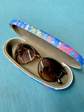 Load image into Gallery viewer, Blue floral 'Flourish' glasses and sunglasses hard case