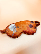 Load image into Gallery viewer, Copper silk eye masks for sleep or meditation in beautiful 'Ember' print hand painted design