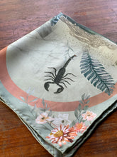 Load image into Gallery viewer, Sage green Luxury Silk Pocket Square  &#39;Mirage&#39; print