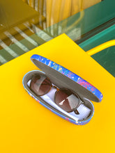 Load image into Gallery viewer, Blue floral 'Flourish' glasses and sunglasses hard case