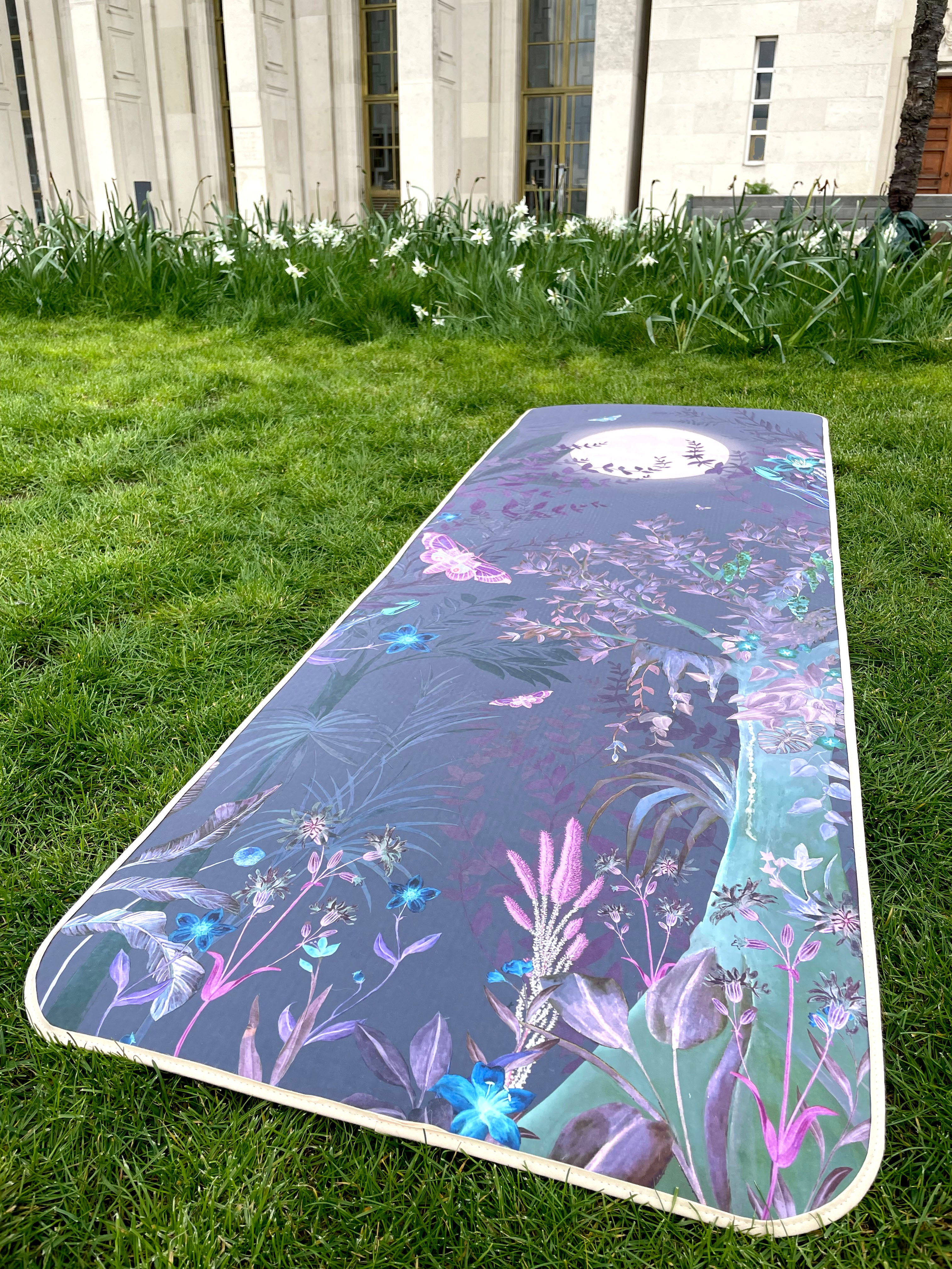 The 'Enchanted forest' print yoga mat for pilates, yoga and