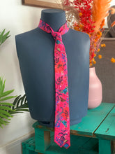 Load image into Gallery viewer, Fuchsia Pink Silk Tie with butterfly and floral pattern &#39;Nectar&#39; Men&#39;s Luxury Silk necktie