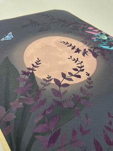 The 'Enchanted forest' print yoga mat for pilates, yoga and relaxation with natural rubber base