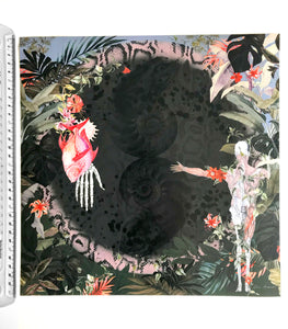 Unique illustration prints Amazon jungle themed  with hand painted artwork inspired by scientific illustration, 30x30cm unframed