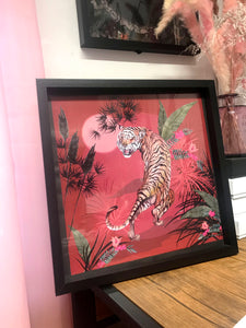 Red and Pink watercolour Tiger print in celebration of the Chinese 'Year of the Tiger'