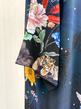 Load image into Gallery viewer, Blue Silk Kimono Jacket in the dreamy &#39;Wonderous&#39; print, size L/XL